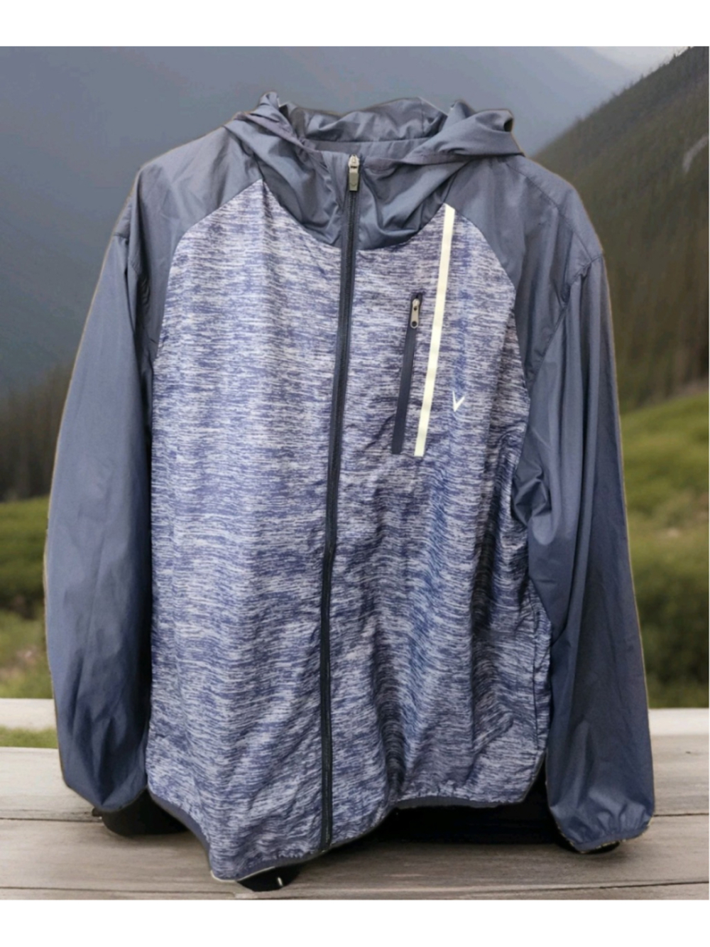 Calloway Mens Full Zip Golf Windbreaker XL Mesh Lined Front & Side Pockets Hood